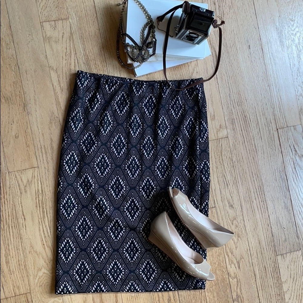Renee C pencil skirt black tan size medium - Picture 2 of 9